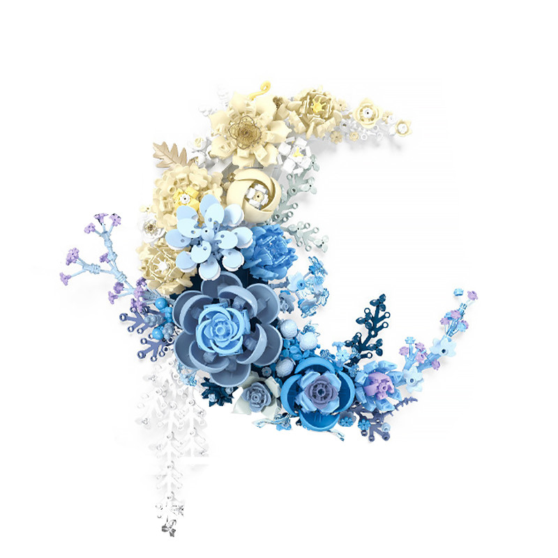 3D конструктор-набір будівельних блоків JIE-STAR 9094 Moon Flower 590 деталей пластиковий, фото 1