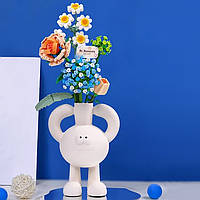 3D конструктор набір будівельних блоків LOZ 1671 ромашка троянда лист гортензії 680 деталей пластиковий, фото 4