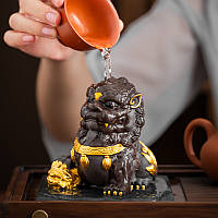 Фігурка для чайної церемонії Левиця золота, що приносить щастя, фото 2