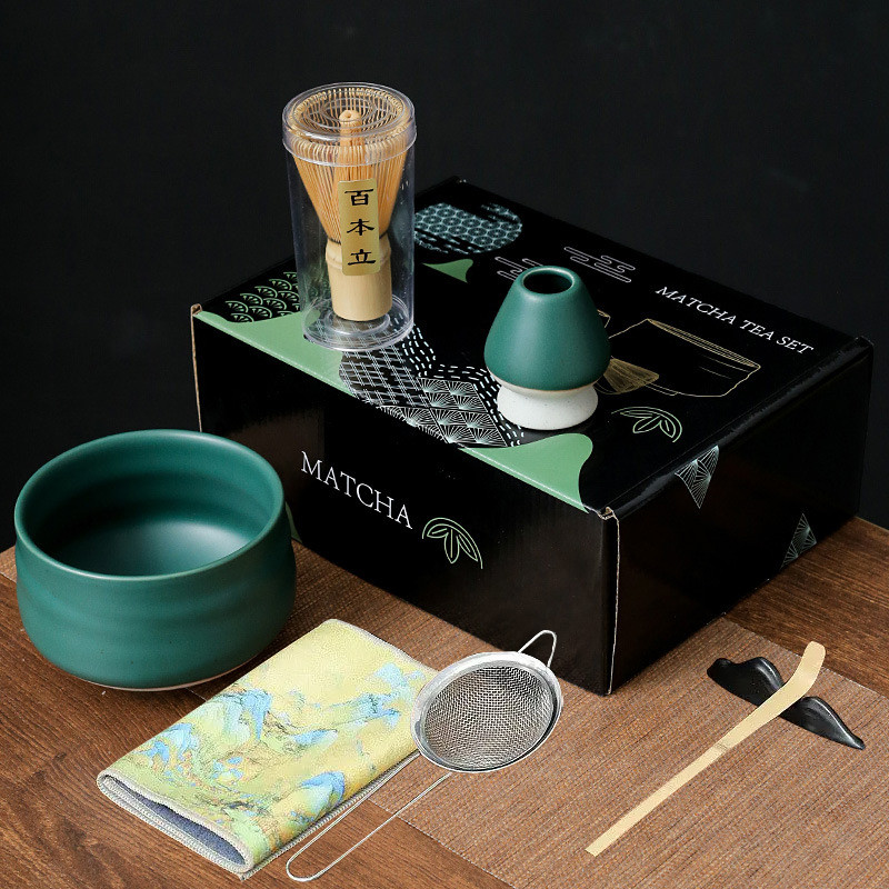 Набір Mavanto 5456 для приготування чаю матча 7 предметів Green Matt, фото 1