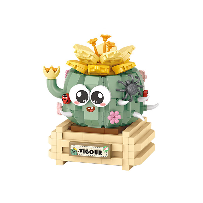 3D конструктор-набір будівельних блоків LOZ 8834 міні кактус у горщику 450 деталей пластиковий, фото 1