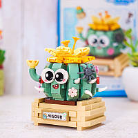 3D конструктор-набір будівельних блоків LOZ 8834 міні кактус у горщику 450 деталей пластиковий, фото 5