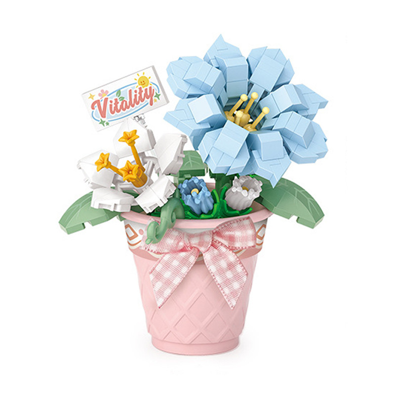 3D конструктор-набір будівельних блоків LOZ 8835 мінігірочка в горщику 210 деталей пластиковий, фото 1