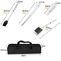 Професійний набір для шашлику Lesko №20 з інструментами з нержавіючої сталі у чохлі, фото 3