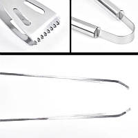 Набір для гриля та барбекю Lesko №3 з нержавійки в чохлі — 3 предмети для мангалу і кемпінгу, фото 4