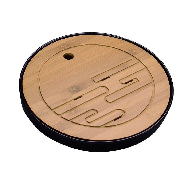 Чабань #8 дошка для чайних церемоній 25,5*4,5 см бамбуковий круглий Black, фото 1