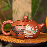 Чайний набір 0321610 Dragon and Phoenix заварник 480 ml + 4 піали Brown, фото 2