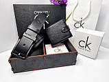 Подарунковий набір  Calvin Klein (Ремінь + Гаманець), фото 2