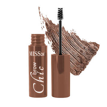 Кремова туш для брів MISS2M 02 Kakao Chocolate, 4 мл