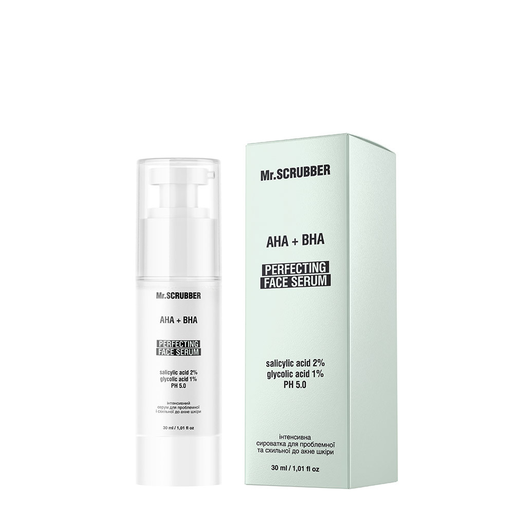 Інтенсивна сироватка для проблемної і схильної до акне шкіри AHA + BHA Mr.SCRUBBER, фото 1