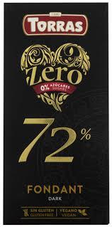 Шоколад Torras Zero чорний 72% какао без цукру 100 гр, фото 1