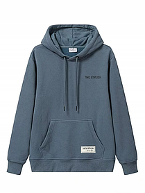 Чоловіче худі з капюшоном у синьому кольорі