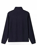 Флісова темно-синя тепла кофта на змійці, фото 2