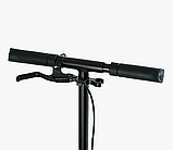 Самокат двоколісний "Skyper" колеса PU - 200 мм, передній амортизатор, ручне гальмо, чорний, фото 4