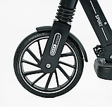 Самокат двоколісний "Skyper" колеса PU - 200 мм, передній амортизатор, ручне гальмо, чорний, фото 8