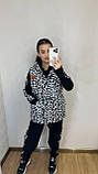 Теплий спортивний  жіночий костюм тройка: штани, худі і жилетка на силіконі, фото 7