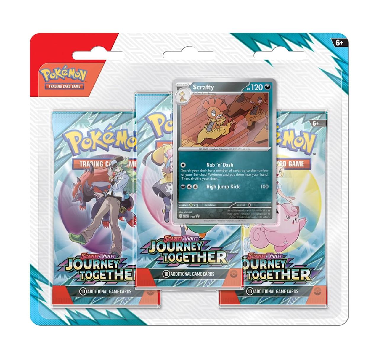 Колекційна карткова гра Pokemon: Scarlet & Violet - Journey Together - 3 Pack Blister, фото 1