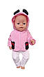 Одяг для ляльки Бебі Борн / Baby Born 40 - 43 см комплект рожева куртка та білі штани 8962, фото 3
