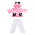 Одяг для ляльки Бебі Борн / Baby Born 40 - 43 см комплект рожева куртка та білі штани 8962, фото 2