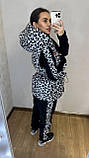 Теплий спортивний  жіночий костюм тройка: штани, худі і жилетка на силіконі, фото 6