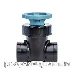 Вентиль Ду25 (1") запірний муфтовий внутрішня різьба ВВ Unidelta ПНД, фото 1