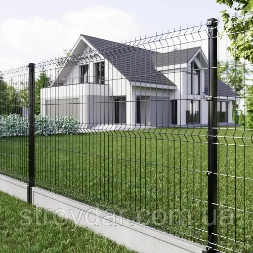 Сітка зварна для паркану 3D 1,03м/2,50м секційний паркан і огорожа, фото 1