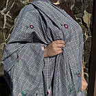 Костюмна з вишивкою, бордові квіти, фото 4