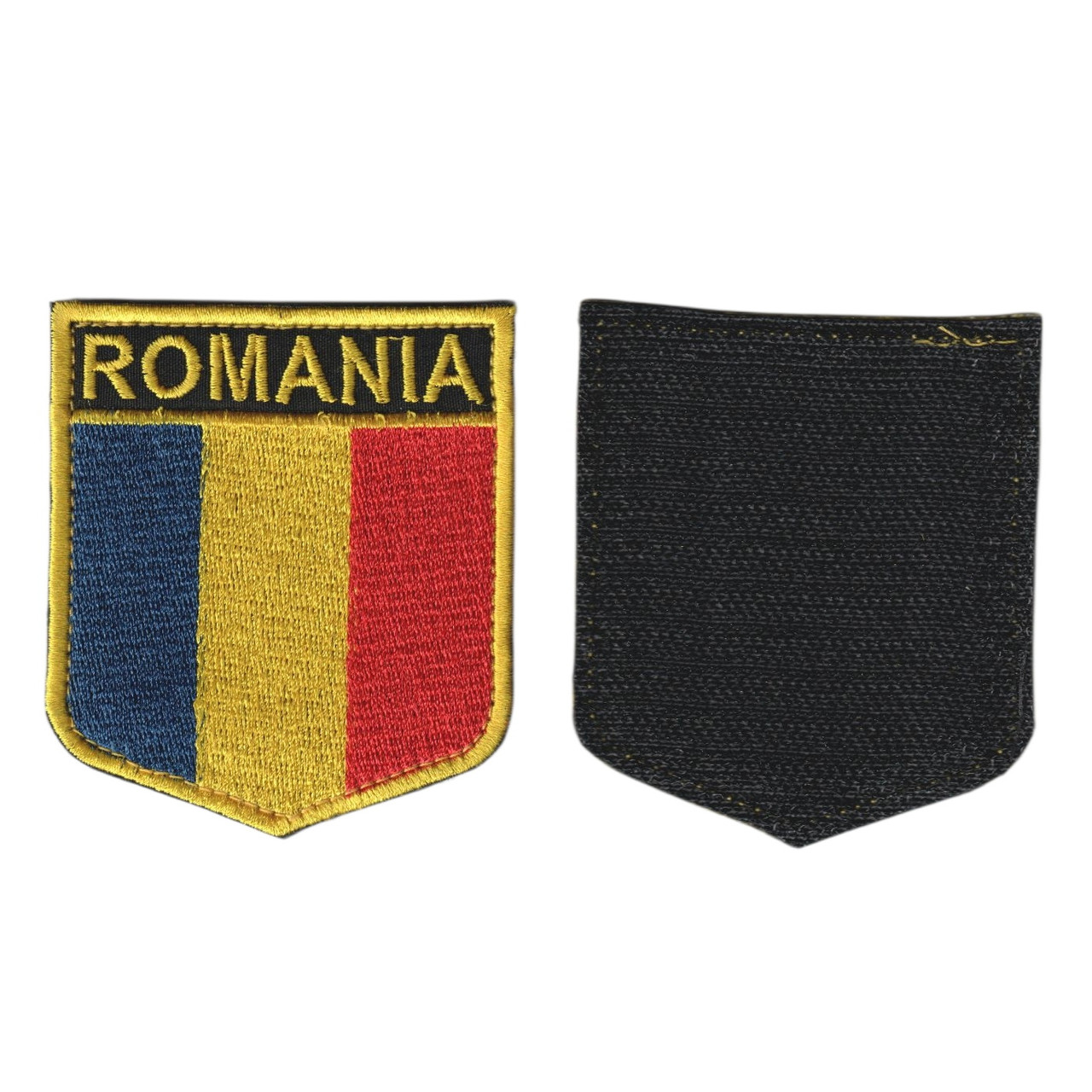 Шеврон ЗСУ, військовий / армійський, румунський прапор, на липучці,  7  см * 8 см, фото 1