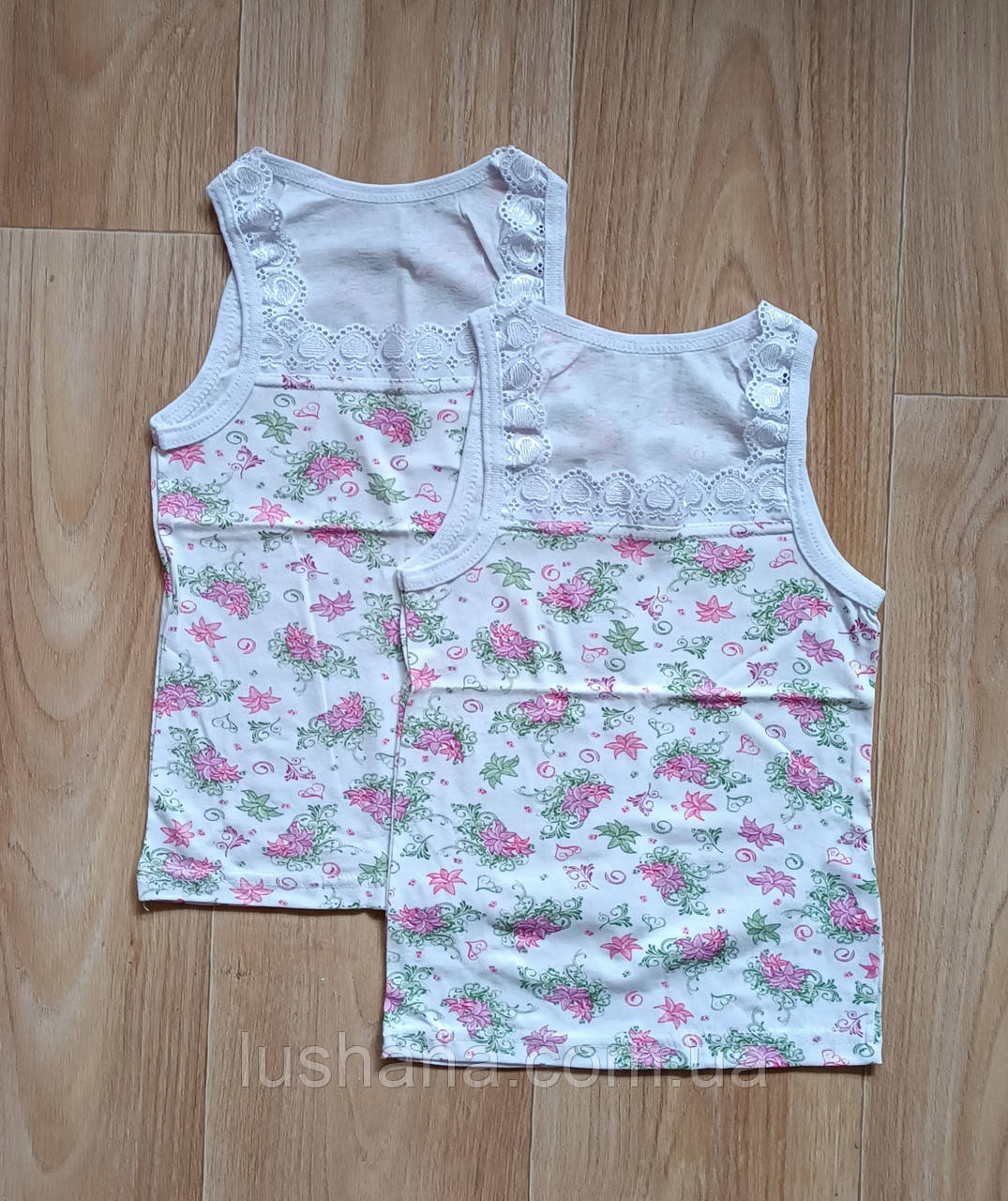 Дитячі майки на дівчинку (набір 2 шт.), р.122, фото 1