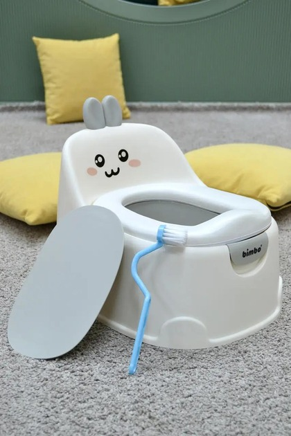 Дитячий горщик BM-16101 Bimbo, знімний контейнер, з накладкою та щіточкою, Сірий, фото 1