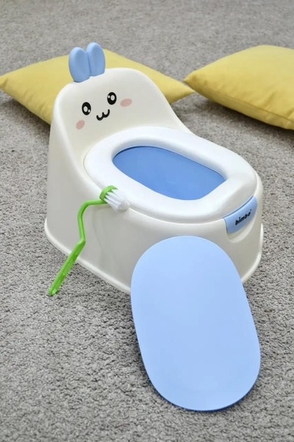 Дитячий горщик BM-17355 Bimbo, знімний контейнер, з накладкою та щіточкою, Блакитний, фото 1