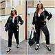 Жіночий велюровий спортивний костюм з кофтою на блискавці батал: 50-52, 54-56, 58-60, 62-64 графіт, чорний, шоколад - фото 5 - id-p2770157279