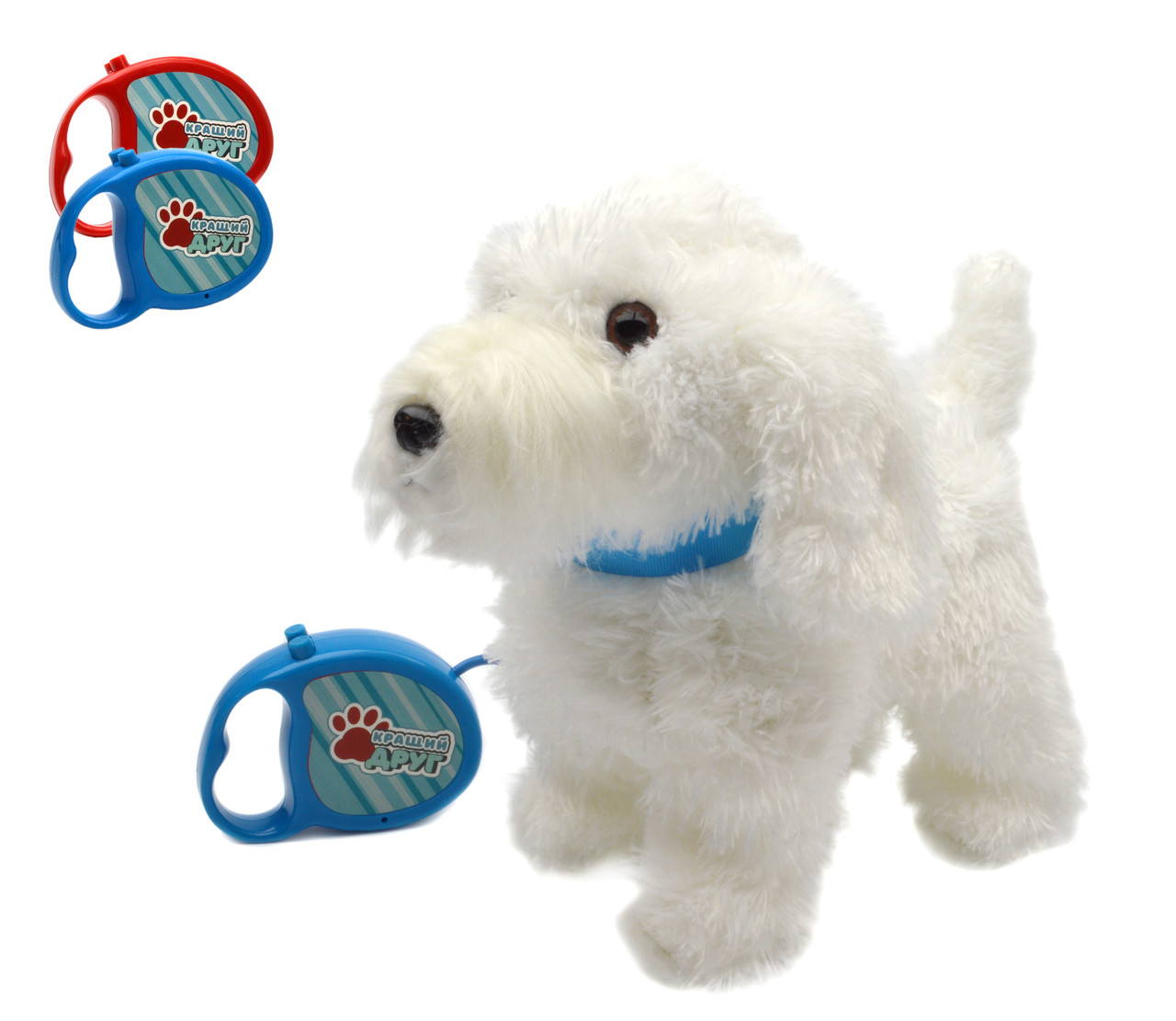 Собачка м'яка на повідку, гавкає, ходить, виляє хвостом, фото 1