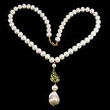 Підвіска. Натуральний перл і перидот. Срібло 925., фото 2