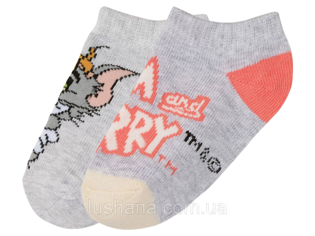 Дитячі шкарпетки на дівчинку (набір 2 пари), р.27-30, Том і Джеррі, фото 1