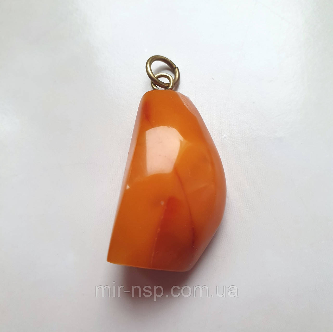Кулон 100% натуральний матовий бурштин вага 3,8г, фото 1