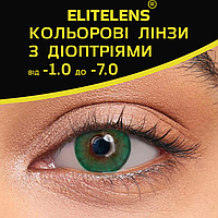 Зелені Лінзи з діоптріями Айс Грін | Контактні лінзи для поганого зору | Натуральні-Природні | Оптичні лінзи
