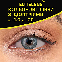 Сині Лінзи з діоптріями Ендорфін Блу | Контактні лінзи для поганого зору | Натуральні-Природні | Оптичні лінзи