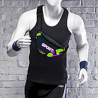 Сумка-бананка чоловіча/жіноча Sport 32×16 см з розширювачем поясна сумка або сумка через плече (02878)
