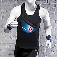 Сумка-бананка чоловіча/жіноча Футбол Sport 32×16 см з розширювачем поясна сумка або сумка через плече (02906)