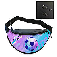Сумка-бананка чоловіча/жіноча Футбол Sport 32×16 см з розширювачем поясна сумка або сумка через плече (02907)