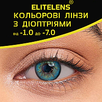 Сині Лінзи з діоптріями Мілк Блу | Контактні лінзи для поганого зору | Натуральні-Природні | Оптичні лінзи