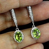 Сережки. Натуральний перидот. Срібло 925., фото 3