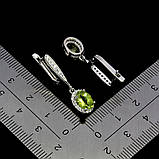 Сережки. Натуральний перидот. Срібло 925., фото 2