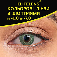 Зелені Лінзи з діоптріями Ендорфін Грін | Контактні лінзи для поганого зору | Натуральні-Природні | Оптичні лінзи