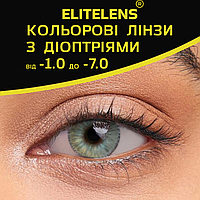 Сині Лінзи з діоптріями Мальдівс | Контактні лінзи для поганого зору | Натуральні-Природні | Оптичні лінзи
