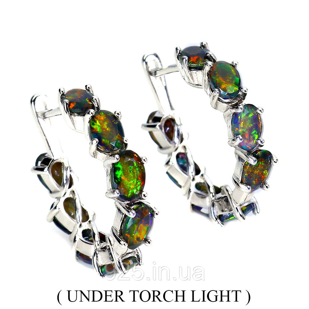 Сережки. Натуральний опал. Срібло 925., фото 1