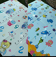 Дитячий термокилимок 1200*1800 мм, каремат для повзання двосторонній, складаний