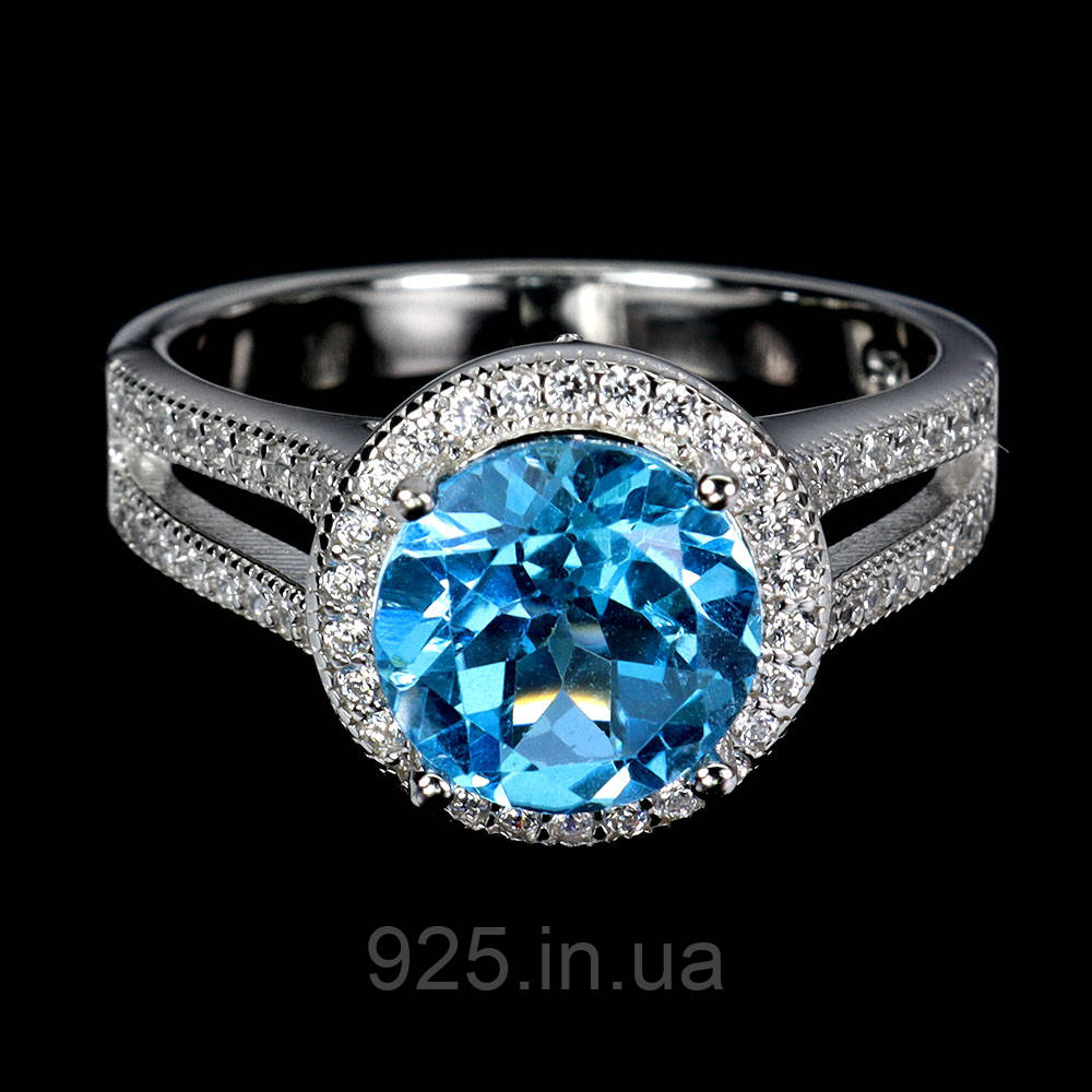 Каблучка. Натуральний топаз. Срібло 925., фото 1