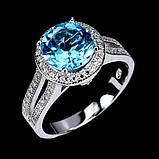 Каблучка. Натуральний топаз. Срібло 925., фото 3